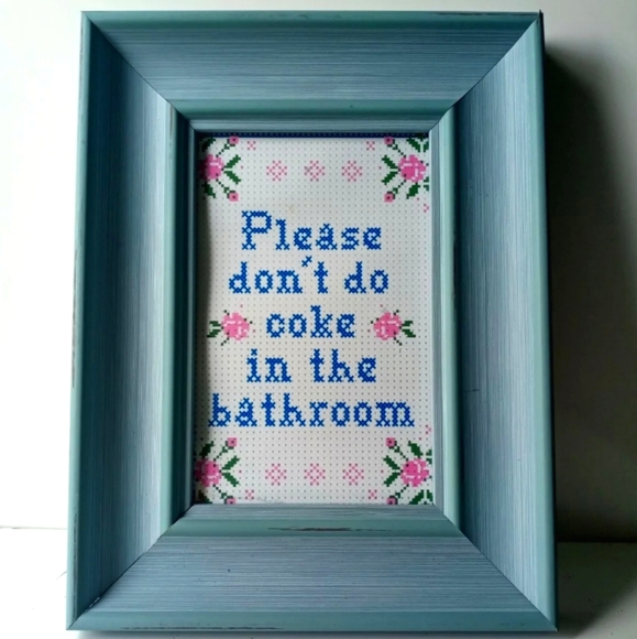 🧻 Don't Do C@ke In The Bathroom Restroom Washroom - Picture 3 of 7